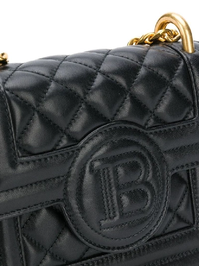 Shop Balmain Women's Black Leather Shoulder Bag