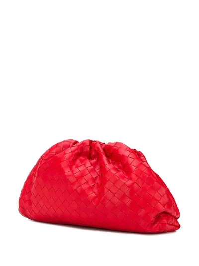 Shop Bottega Veneta Women's Red Leather Pouch