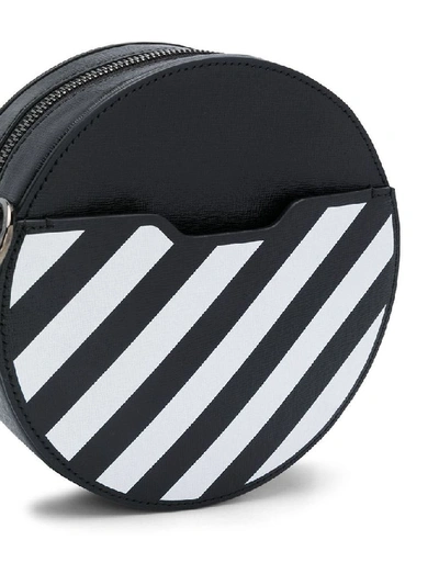 Shop Off-white Women's Black Leather Shoulder Bag