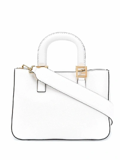 Shop Fendi Women's White Leather Handbag