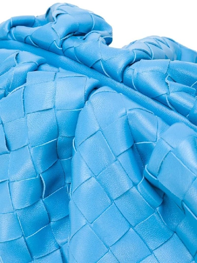 Shop Bottega Veneta Women's Light Blue Leather Pouch