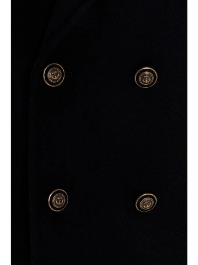 Shop Saint Laurent Men's Black Wool Coat