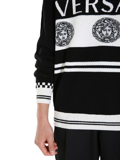 Shop Versace Men's Black Wool Sweater