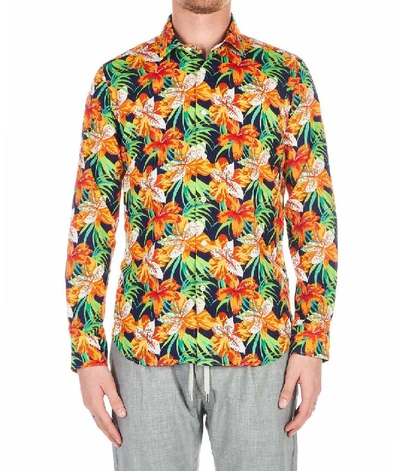 Shop Robert Friedman Men's Multicolor Cotton Shirt