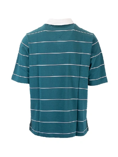 Shop Kenzo Men's Green Cotton Polo Shirt