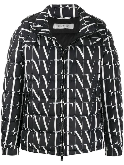 Shop Valentino Black Down Jacket