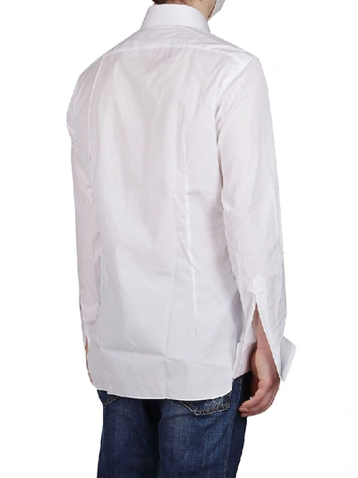 Shop Barba Men's White Cotton Shirt