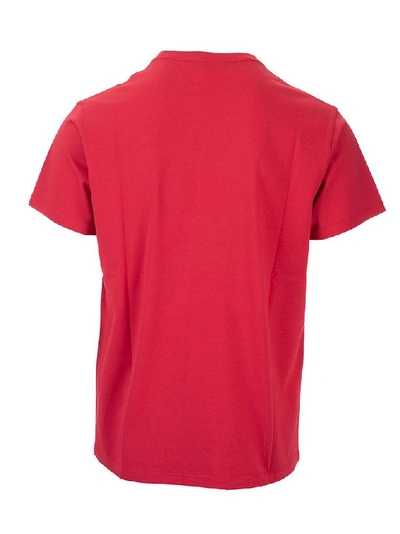 Shop Loewe Men's Red Cotton T-shirt