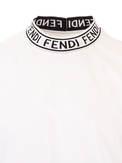 Shop Fendi Men's White Cotton T-shirt