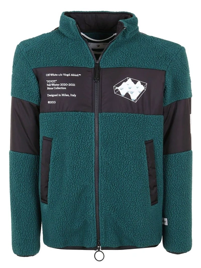 Shop Off-white Men's Green Polyester Outerwear Jacket