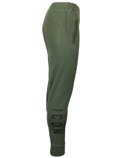 Shop Dsquared2 Men's Green Cotton Joggers