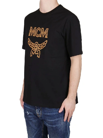 Shop Mcm Men's Black Cotton T-shirt