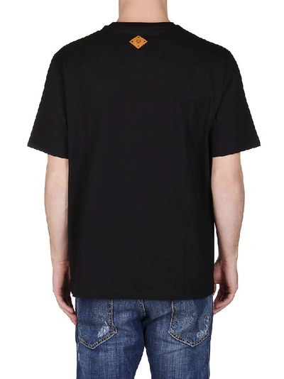 Shop Mcm Men's Black Cotton T-shirt