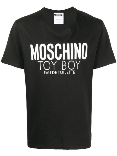 Shop Moschino Men's Black Cotton T-shirt