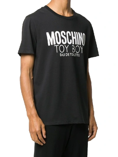 Shop Moschino Men's Black Cotton T-shirt