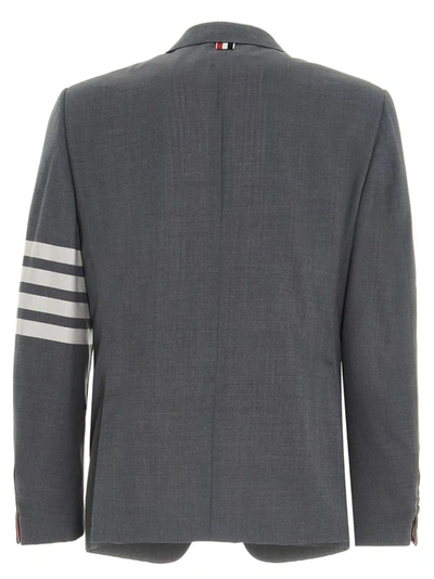 Shop Thom Browne Men's Grey Wool Blazer