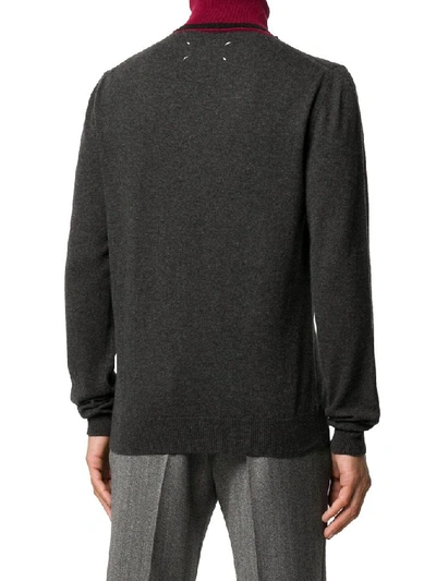 Shop Maison Margiela Men's Grey Cashmere Sweater