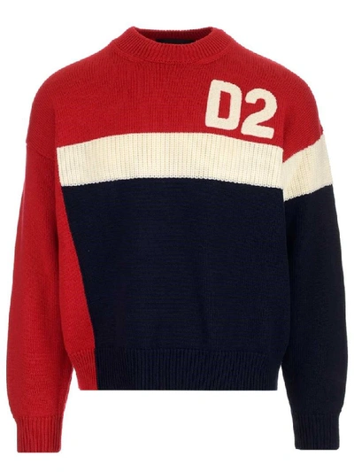 Shop Dsquared2 Men's Blue Wool Sweater