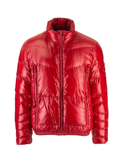 Shop Prada Men's Red Polyamide Down Jacket
