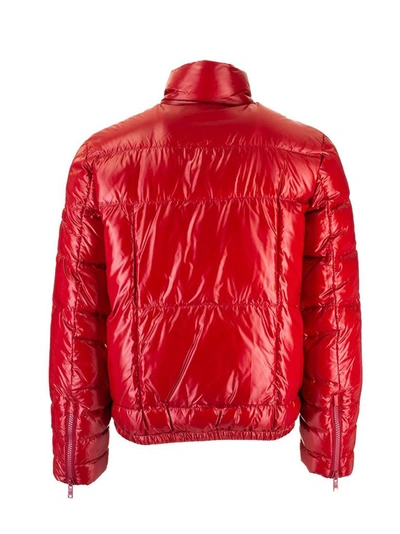 Shop Prada Men's Red Polyamide Down Jacket