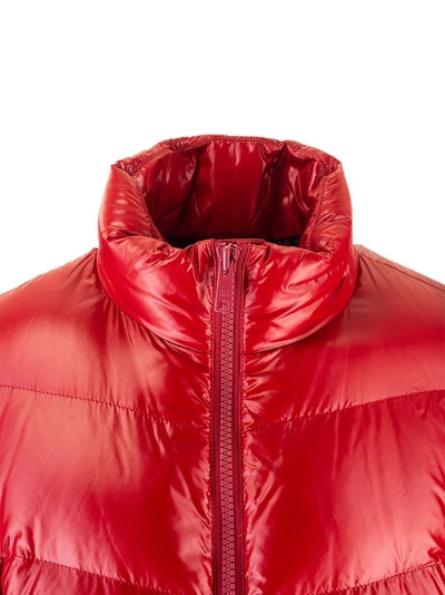 Shop Prada Men's Red Polyamide Down Jacket