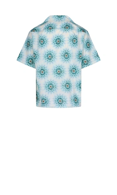 Shop Prada Men's Light Blue Cotton Shirt