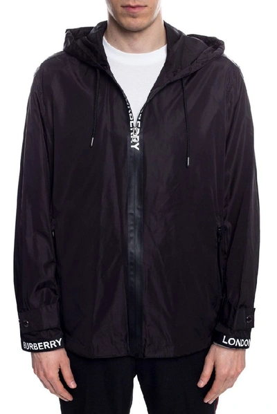 Shop Burberry Men's Black Polyester Outerwear Jacket