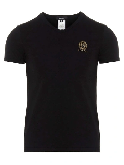 Shop Versace Men's Black Cotton T-shirt