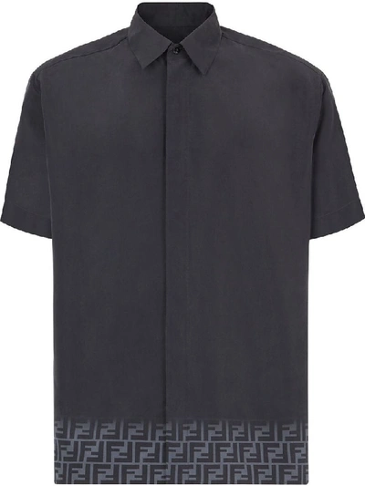 Shop Fendi Men's Black Silk Shirt