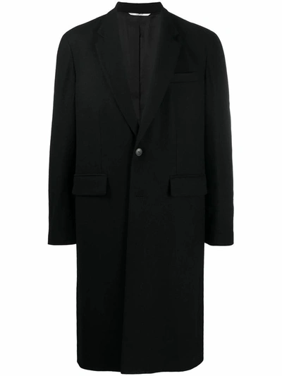 Shop Valentino Men's Black Wool Coat