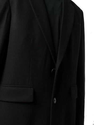 Shop Valentino Men's Black Wool Coat