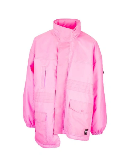 Shop Balenciaga Men's Pink Polyamide Outerwear Jacket