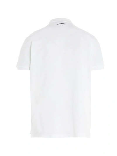 Shop Dsquared2 Men's White Cotton Polo Shirt