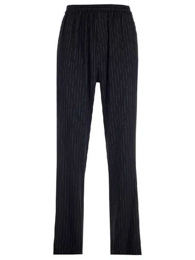 Shop Balenciaga Men's Black Wool Pants