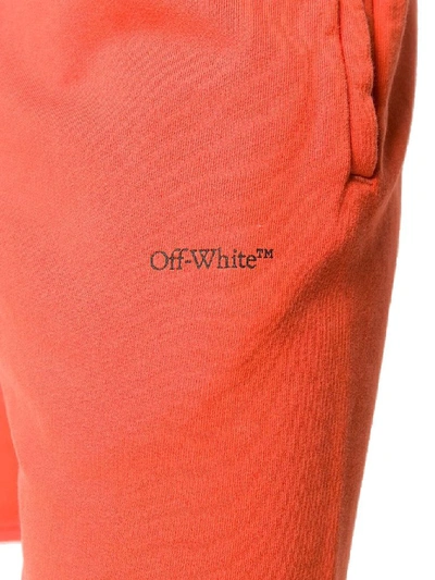 Shop Off-white Men's Orange Cotton Shorts