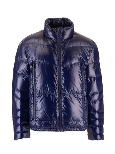 Shop Prada Men's Blue Polyamide Down Jacket