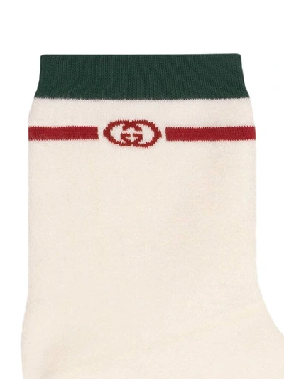 Shop Gucci Men's White Cotton Socks