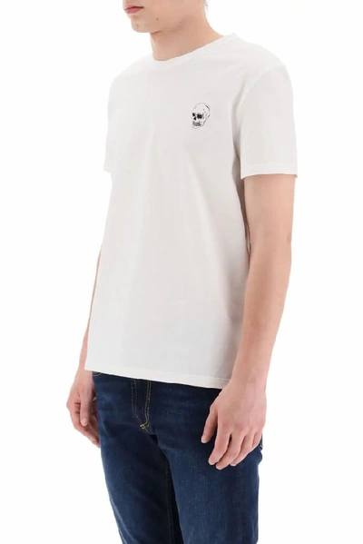 Shop Alexander Mcqueen Men's White Cotton T-shirt