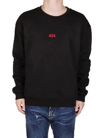 Shop 424 Men's Black Other Materials Sweatshirt