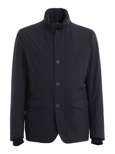 Shop Herno Men's Blue Polyester Outerwear Jacket