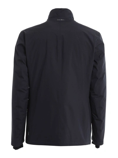 Shop Herno Men's Blue Polyester Outerwear Jacket