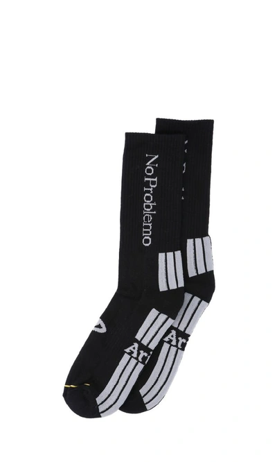 Shop Aries Arise Men's Black Cotton Socks