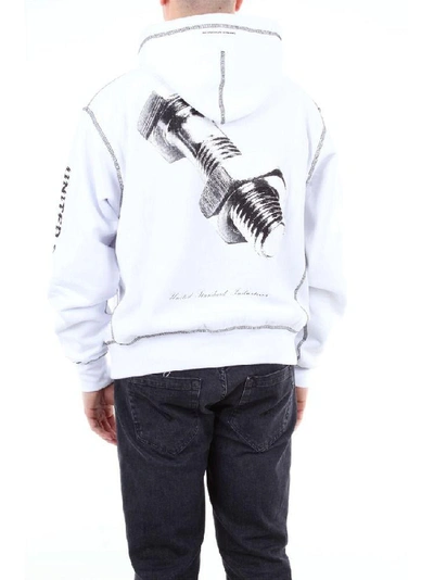 Shop United Standard Men's White Cotton Sweatshirt