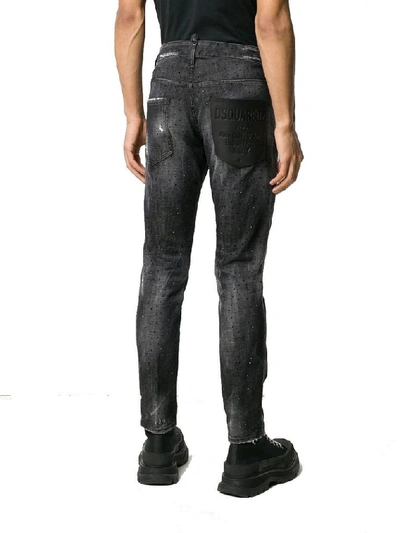 Shop Dsquared2 Men's Grey Cotton Jeans