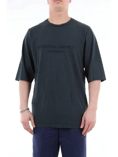 Shop Katharine Hamnett London Men's Green Cotton T-shirt