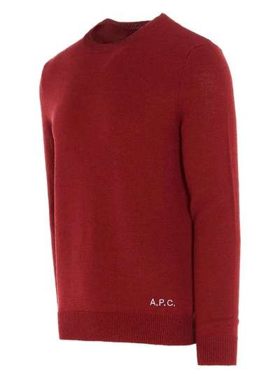 Shop A.p.c. Men's Red Wool Sweater