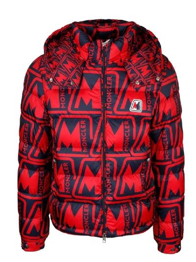 Shop Moncler Men's Red Polyester Down Jacket