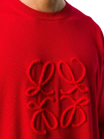 Shop Loewe Men's Red Wool Sweater