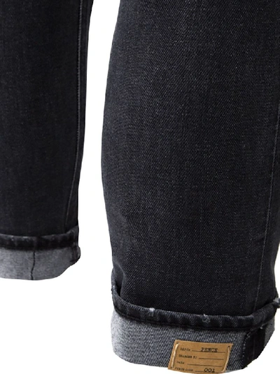Shop Pence Men's Black Cotton Jeans