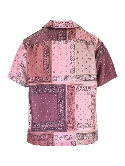 Shop Amiri Men's Pink Silk Shirt